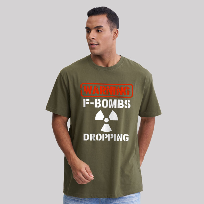 Warning F Bombs Dropping Geek T-Shirt