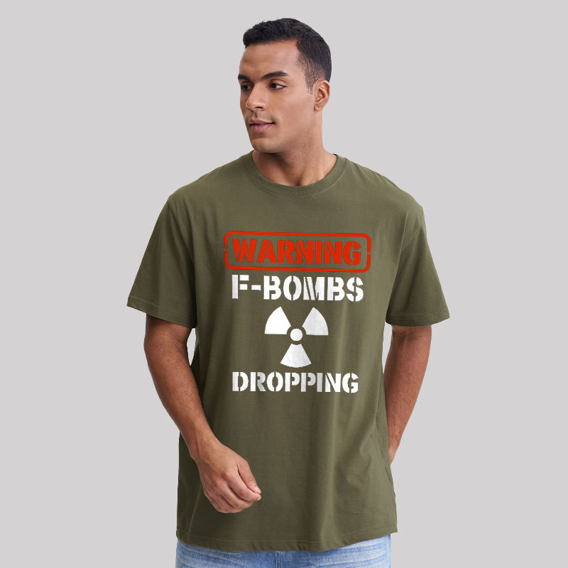 Warning F Bombs Dropping Geek T-Shirt