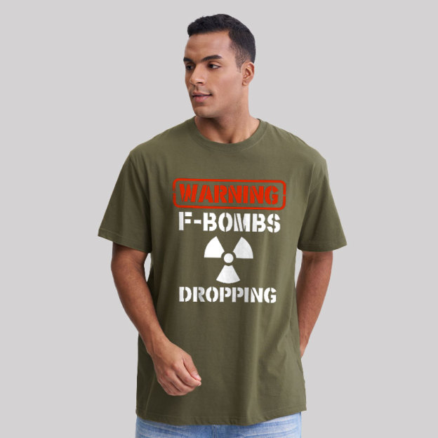 Warning F Bombs Dropping Geek T-Shirt