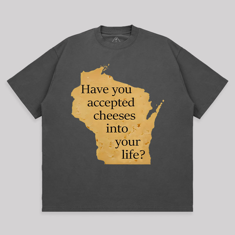 Wisconsin Cheese Pun Unisex Oversized T-shirt