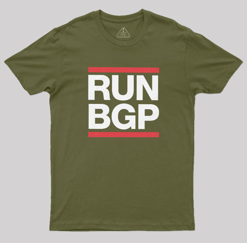 Run BGP Funny Network Engineer Geek T-Shirt