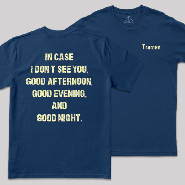 Truman��s Farewell Front and Back Printed Geek T-Shirt