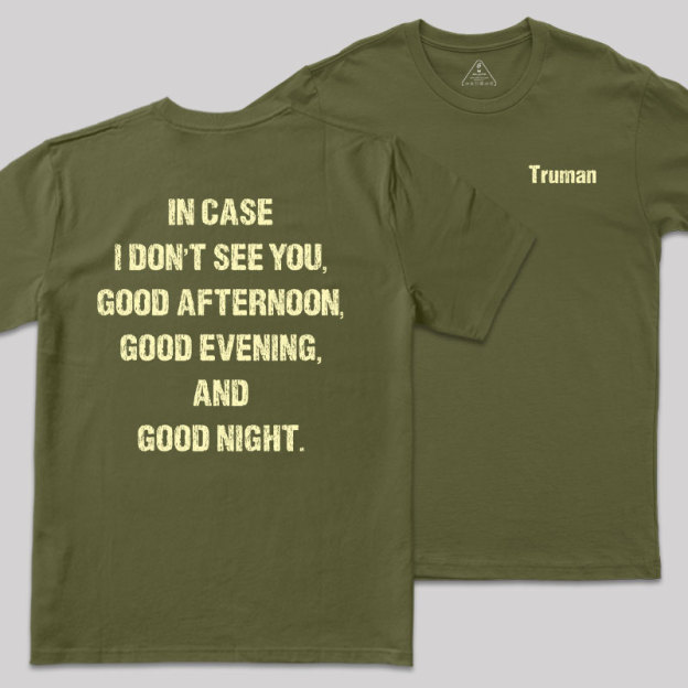 Truman��s Farewell Front and Back Printed Geek T-Shirt