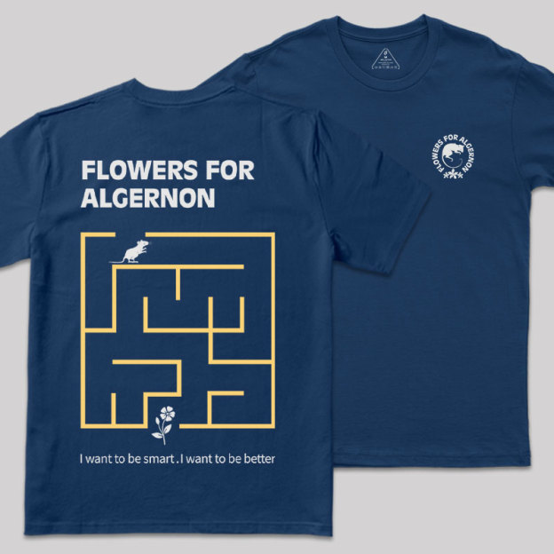 Labyrinth of Algernon Front and Back Printed Geek T-Shirt