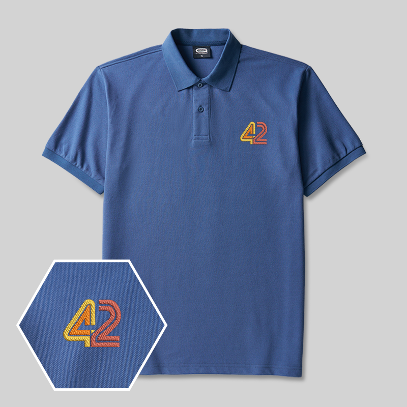 42 Geek Embroidered Polo Shirts