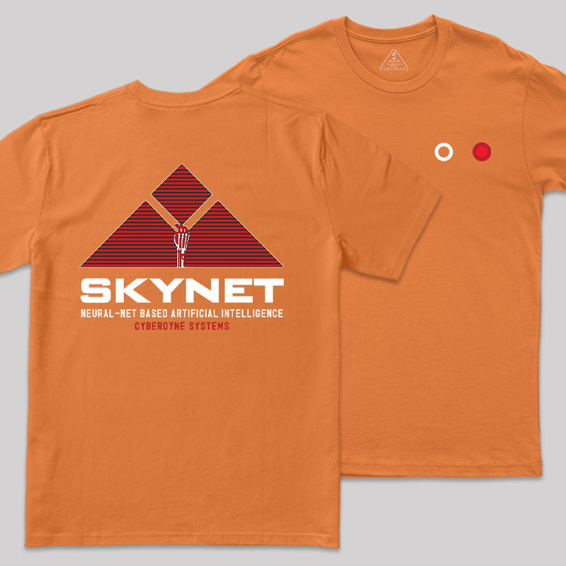 Skynet Rising Front and Back Printed Geek T-Shirt