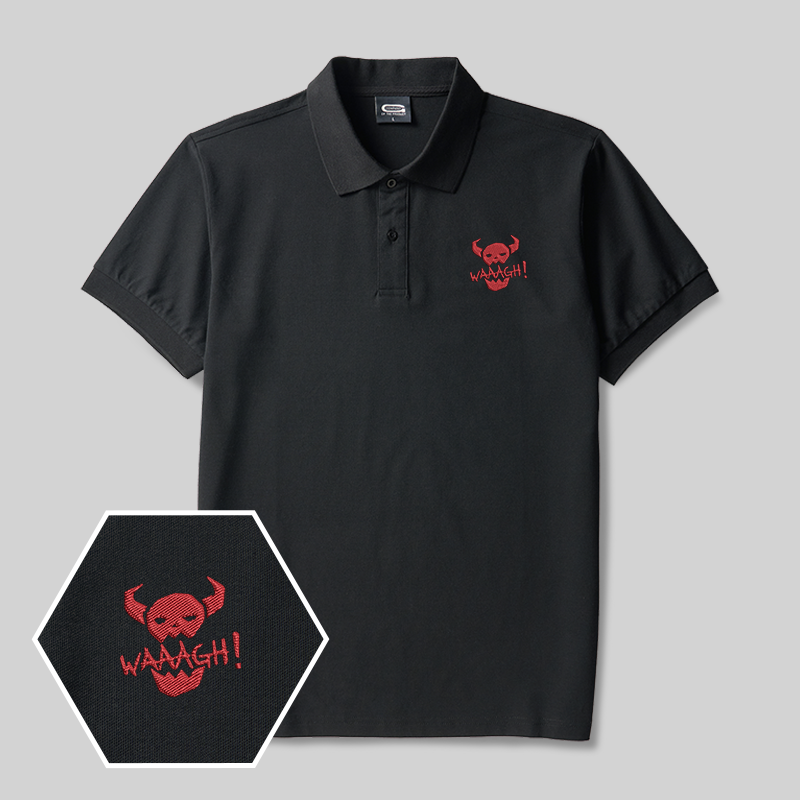 Waaagh Geek Embroidered Polo Shirts