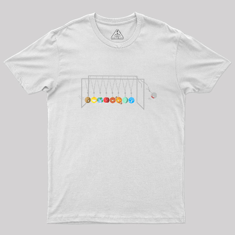 Astrophysicis Planets Newtons Cradle Geek T-Shirt