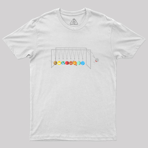 Astrophysicis Planets Newtons Cradle Geek T-Shirt