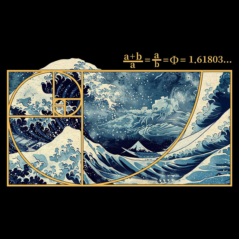 The Great Fibonacci Wave Science Geek T-Shirt