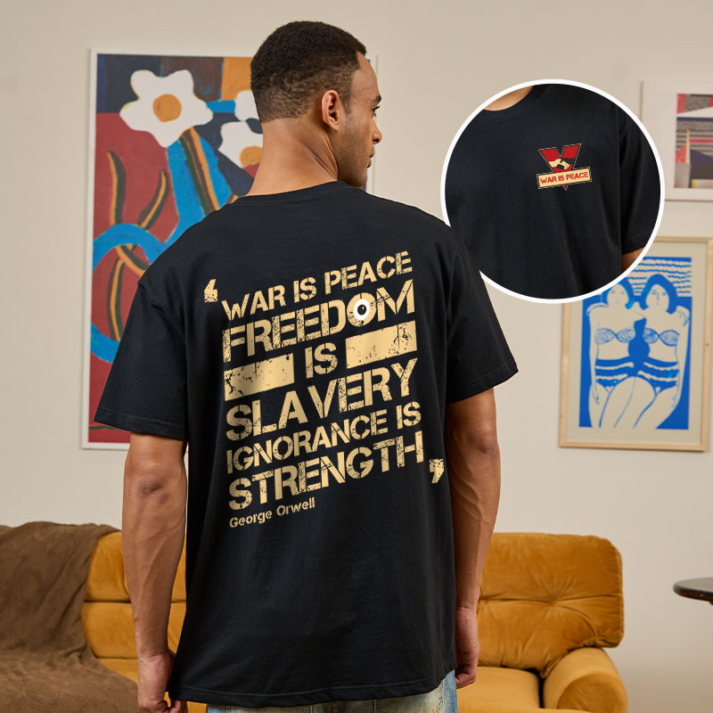 Echoes of Dystopia Front and Back Printed Geek T-Shirt