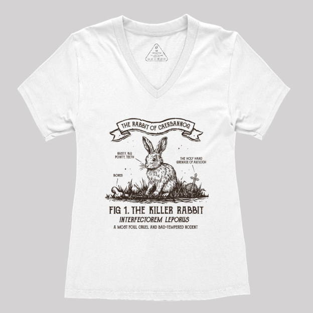 The Rabbit of Caerbannog Geek Women's V-Neck T-shirt
