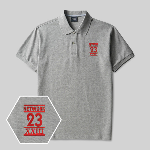 Network 23 Geek Embroidered Polo Shirts