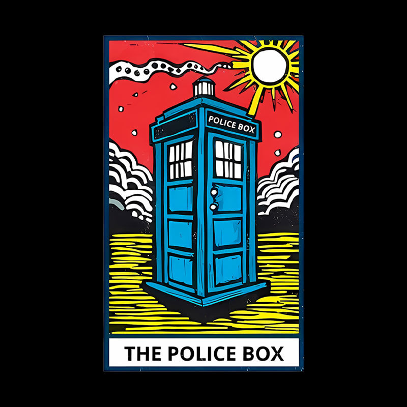 The Police Box-Tarot Card Geek T-Shirt