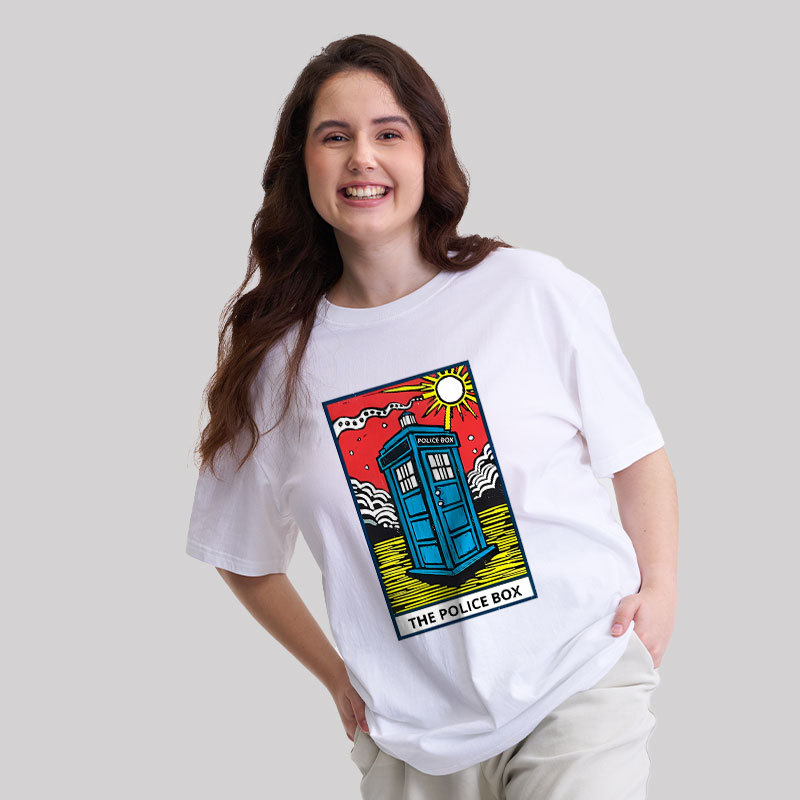 The Police Box-Tarot Card Geek T-Shirt