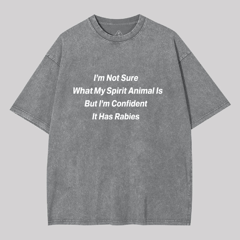 Im Not Sure What My Spirit Animal Is Geek Washed T-shirt
