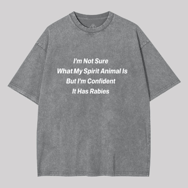 Im Not Sure What My Spirit Animal Is Geek Washed T-shirt