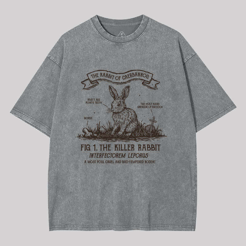The Rabbit of Caerbannog Geek Washed T-shirt