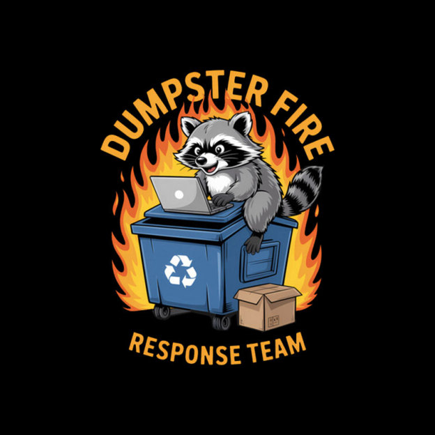 Dumpster Fire Response Team Leader Work Geek T-Shirt