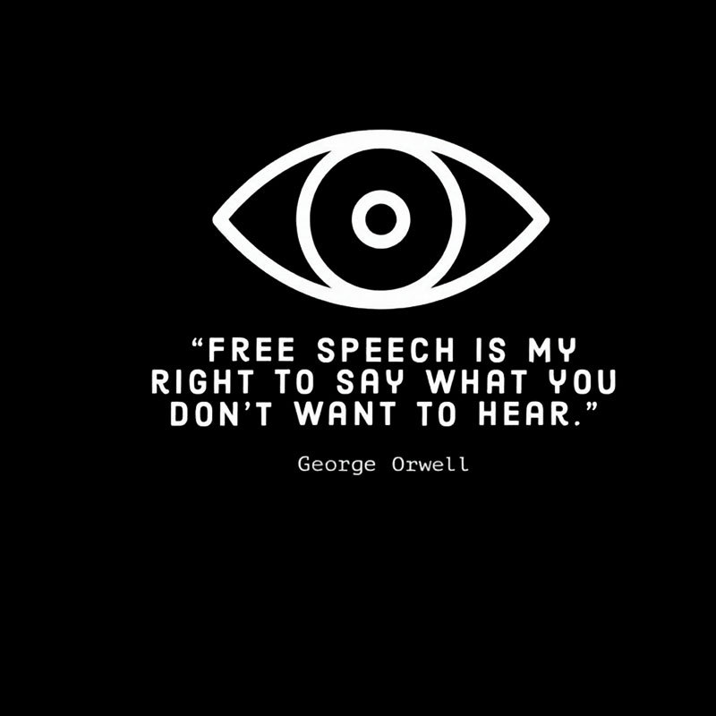 FREE SPEECH George Orwell Geek T-Shirt