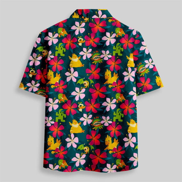 Summoned Beast Hawaii Button Up Pocket Shirt