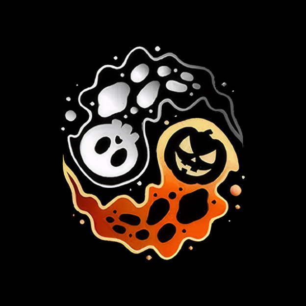 Ying Yang Halloween Geek T-Shirt