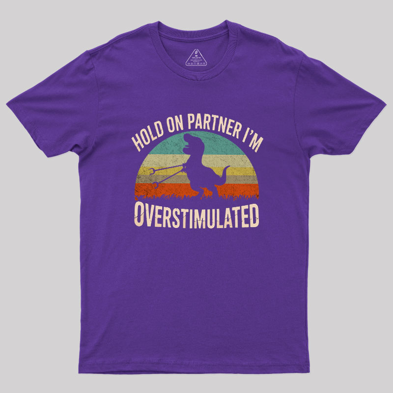Hold On, I'm Overstimulated Geek T-Shirt