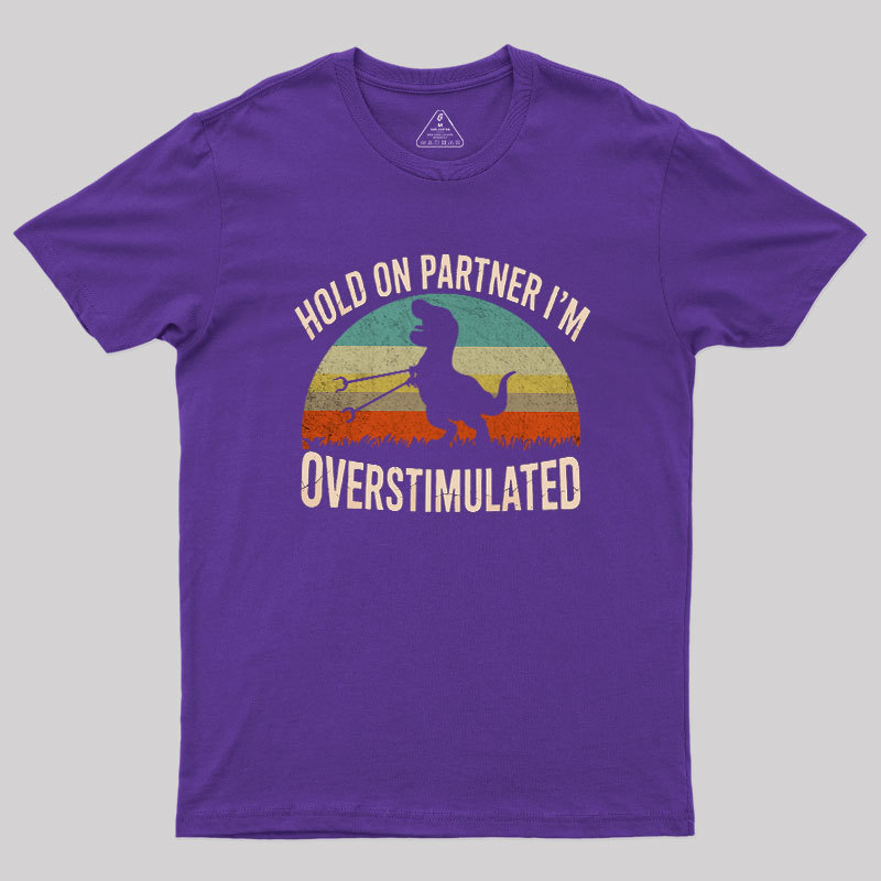 Hold On, I'm Overstimulated Geek T-Shirt
