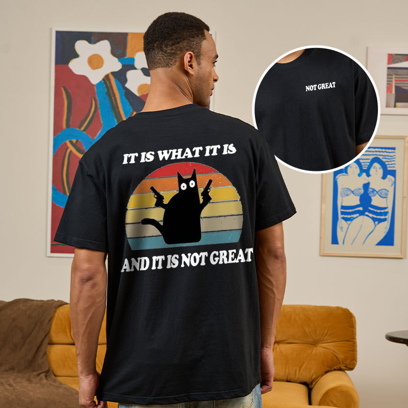 Not Great Front and Back Printed Geek T-Shirt