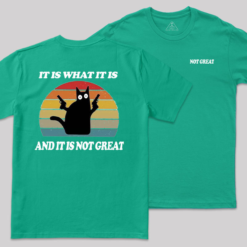 Not Great Front and Back Printed Geek T-Shirt