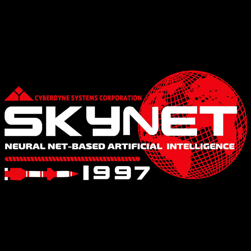 Skynet Globe Lts Worn Geek T-Shirt