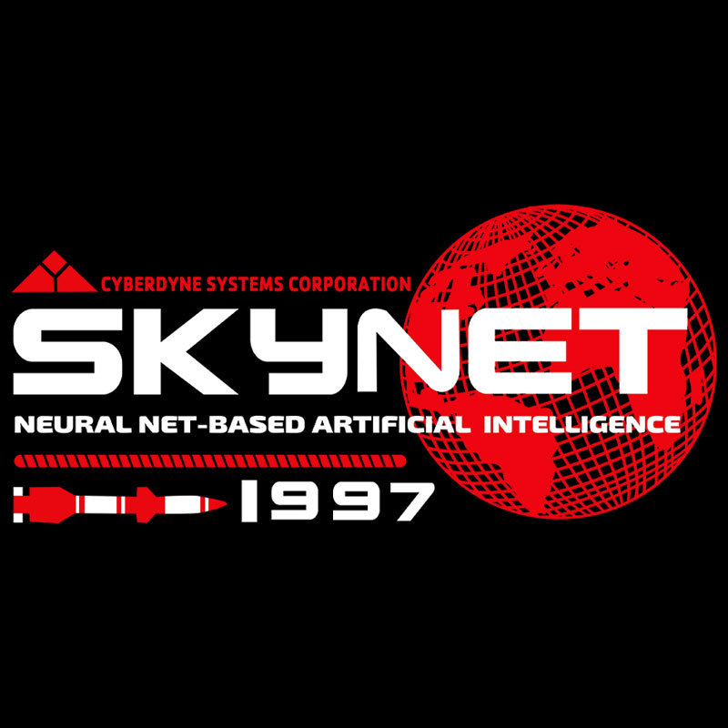 Skynet Globe Lts Worn Geek T-Shirt