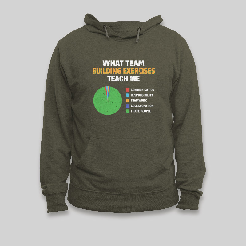What Team Building Exercises Teach Me Geek Hoodie