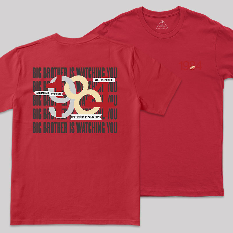 Big Brother Is Watching You Front and Back Printed Geek T-Shirt