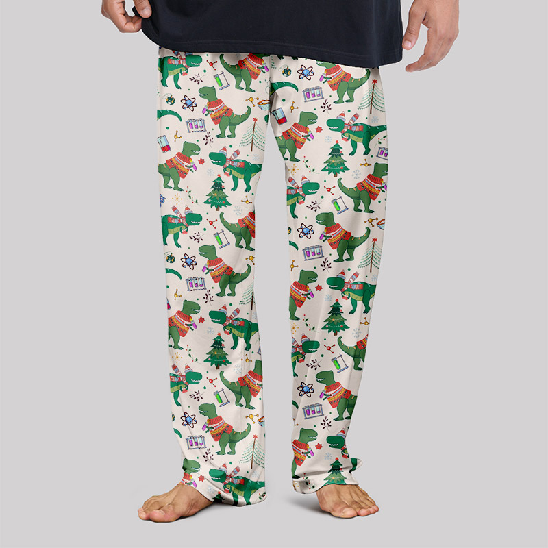 Christmas Science & Dinosaur Geek Loungewear Pants