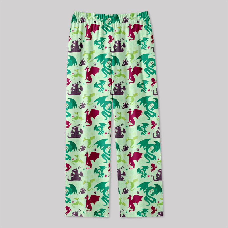D&D Dragons Pistachio Green Geek Loungewear Pants