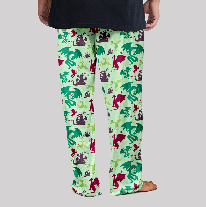 D&D Dragons Pistachio Green Geek Loungewear Pants