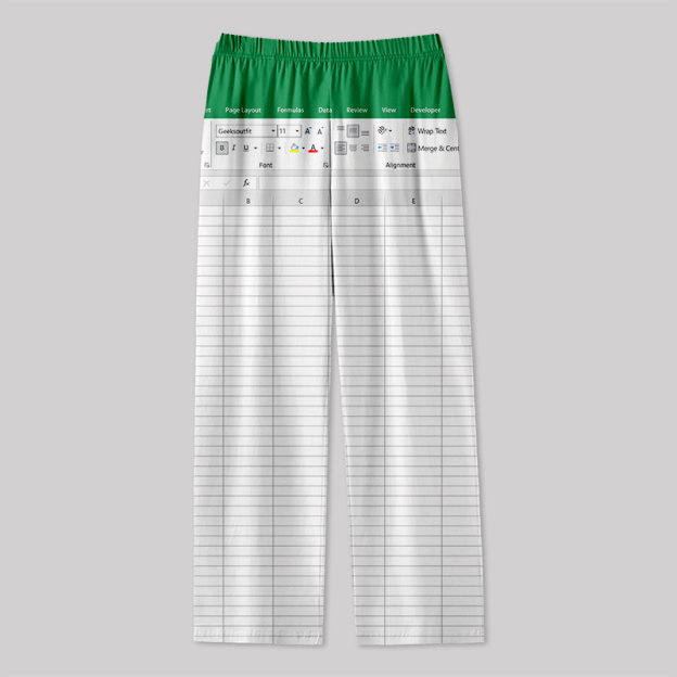 Excel Funny Geek Loungewear Pants