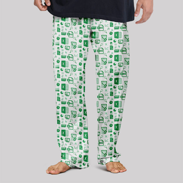 Spreadsheet Chic Geek Loungewear Pants