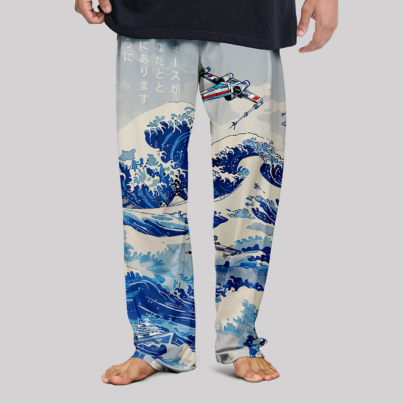 Ukiyoe wave fighter Geek Loungewear Pants