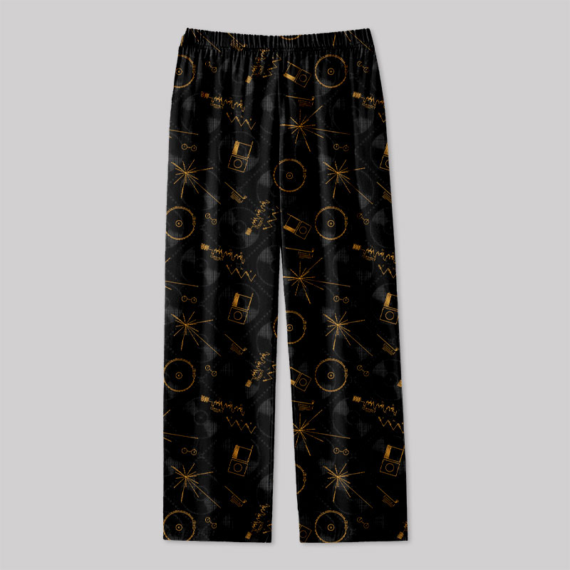 NASA Voyager One Gold Disc Geek Loungewear Pants