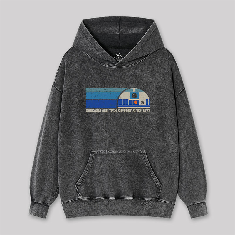 Providing Sarcasm and Tech Support Since 1977 Washed Hoodie