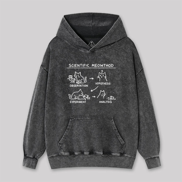 Scientific Meowthod Washed Hoodie