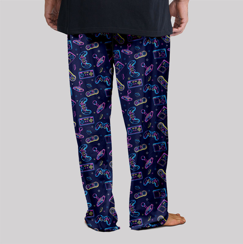 Cyberpunk Neon Game Console Geek Loungewear Pants