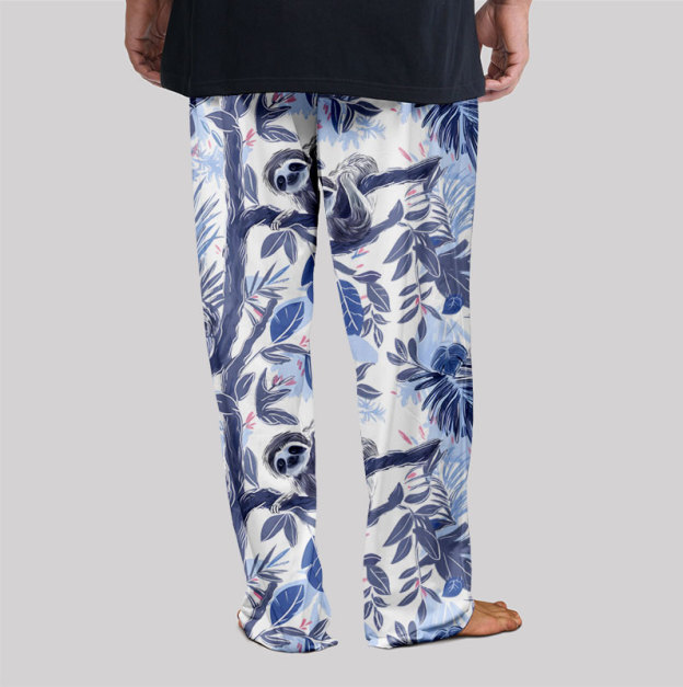 Lazy Sloth Blue Geek Loungewear Pants