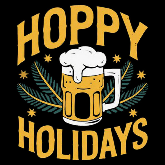 Hoppy Holidays Funny Santa Claus Beer Geek T-Shirt