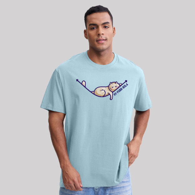 Hy-purr-bola Hyperbola Maths Cat Pun Geek T-Shirt