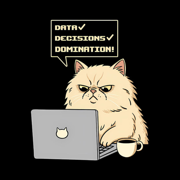 Data Decisions Domination for cat Geek T-Shirt