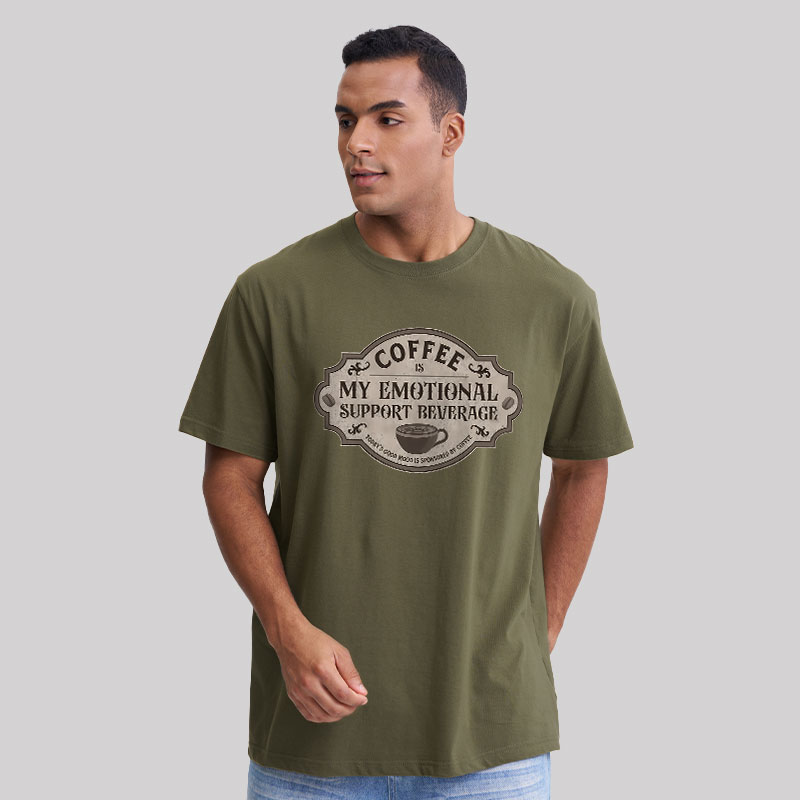 My Emotional Support Beverage Remix Geek T-Shirt
