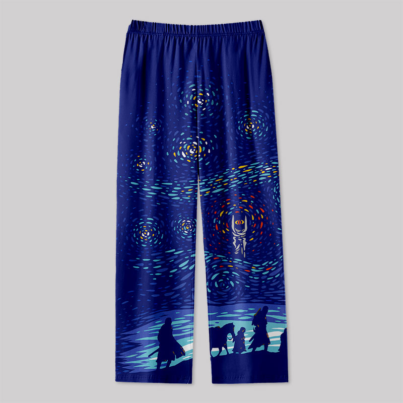 Starry Night Hiking Club Geek Loungewear Pants